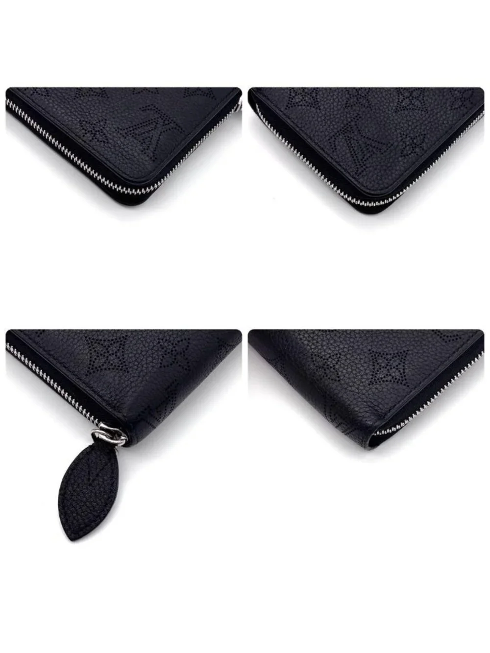 Louis Vuitton Monogram Mahina Zippy Wallet Noir Black